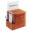 <strong>Safco®</strong><br />Bamboo Suggestion Boxes, 10 x 8 x 14, Cherry
