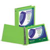 Clean Touch Round Ring View Binder Protected W/antimicrobial Additive, 3 Rings, 1" Capacity, 11 X 8.5, Lime