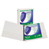 CLEAN TOUCH ROUND RING VIEW BINDER PROTECTED W/ANTIMICROBIAL ADDITIVE, 3 RINGS, 4" CAPACITY, 11 X 8.5, WHITE