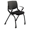 Motivate Nesting/stacking Flex-Back Chair, Supports Up To 300 Lb, Onyx Seat, Black Back/base