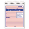 Telephone Message Book with Fax/Mobile Section, Two-Part Carbonless, 4.25 x 5.5, 50 Forms Total