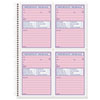 Telephone Message Book, Fax/mobile Section, Two-Part Carbonless, 5.5 X 3.88, 4/page, 200 Forms