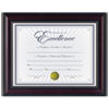 Prestige Document Frame, Rosewood/Black, Gold Accents, Certificate, 8.5 x 11