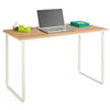 Steel Desk, 47.25" X 24" X 28.75", Beech/white