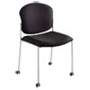 Diaz Guest Chair, Fabric Seat/back, 19.5" X 18.5" X 33.5", Black Seat/back, Silver Base
