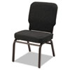 Oversize Stack Chair Without Arms, Supports Up To 500 Lb, Black Fabric Seat/back, Black Base, 2/carton