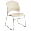 Reve Guest Chair With Sled Base, 19.75" X 23.5" X 33.5", Latte Seat/back, Silver Base, 2/carton
