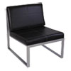 <strong>Alera®</strong><br />Alera Ispara Series Armless Chair, 26.57" x 30.71" x 31.1", Black Seat, Black Back, Silver Base