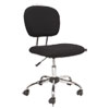 Mesh Task Chair, Supports Up To 250 Lb, 17.13" To 20.87" Seat Height, Black Seat/back, Chrome Base