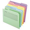 Printed Notes Folder, 1/3-Cut Tabs: Assorted, Letter Size, Assorted Colors, 30/Pack