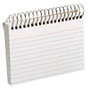 Spiral Index Cards, Ruled, 3 x 5, White, 50/Pack