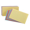 <strong>Oxford™</strong><br />Ruled Index Cards, 4 x 6, Blue/Violet/Canary/Green/Cherry, 100/Pack