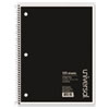 <strong>Universal®</strong><br />Wirebound Notebook, 3-Subject, Medium/College Rule, Black Cover, (120) 11 x 8.5 Sheets