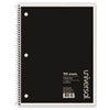 <strong>Universal®</strong><br />Wirebound Notebook, 1-Subject, Medium/College Rule, Black Cover, (100) 11 x 8.5 Sheets