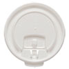 Lift Back And Lock Tab Cup Lids For Foam Cups, Fits 8 Oz Trophy Cups, White, 100/pack