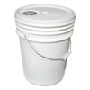 Utility Bucket W/lid, Polyethylene, 5gal, White