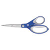 <strong>Westcott®</strong><br />KleenEarth Soft Handle Scissors, 8" Long, 3.25" Cut Length, Blue/Gray Straight Handle