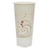 Symphony Treated-Paper Cold Cups, 22 Oz, White/beige/red, 50/bag, 20 Bags/carton