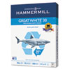 Great White 30 Recycled Print Paper, 92 Bright, 20lb, 8.5 X 11, White, 500 Sheets/ream, 5 Reams/carton