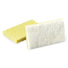 Light-Duty Scrubbing Sponge, #63, 3.6 X 6.1, 0.7" Thick, Yellow/white, 20/carton