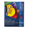 Inkjet CD/DVD Jewel Case Inserts, Matte White, 20/Pack