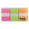 1" Tabs, 1/5-Cut Tabs, Assorted Brights, 1" Wide, 66/pack