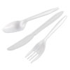 Wrapped Cutlery Kit, Fork/knife/spoon, Mediumweight Plastic, 250/carton