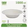 <strong>Eco-Products®</strong><br />Renewable Sugarcane Bowls, 12 oz, Natural White, 50/Pack, 20 Packs/Carton