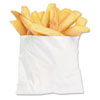 French Fry Bags, 4.5" x 3.5", White, 2,000/Carton