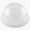 Cappuccino Dome Sipper Lids, Fits 30 Oz To 32 Oz, Clear, 50/pack, 20 Packs/carton