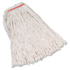 Premium Cut-End Cotton Mop, White, 20 Oz, 1-In. Orange Headband