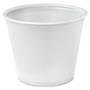 Polystyrene Souffle Portion Cups, 5.5 oz, Translucent, 250/Bag, 10 Bags/Carton
