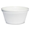 <strong>Dart®</strong><br />Foam Container, Extra Squat, 8 oz, White, 1,000/Carton