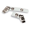 Badge Straps with Clips, 0.38" x 2.75", Clear, 100/Box
