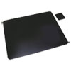 Leather Desk Pad W/coaster, 20 X 36, Black
