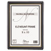 <strong>NuDell™</strong><br />EZ Mount Document Frame with Trim Accent and Plastic Face, Plastic, 8 x 10, Black/Gold