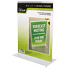 <strong>NuDell™</strong><br />Clear Plastic Sign Holder, Stand-Up, 8.5 x 11