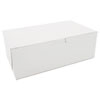 Non-Window Bakery Boxes, 10 X 6 X 3.5, White, 250/bundle
