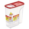 Modular Cereal Containers, 18 Cup, 9.5 X 3.75 X 10.4, Clear/red, 2/carton