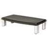 Extra-Wide Adjustable Monitor Stand, 20" X 12" X 1" To 5.78", Silver/black, Supports 40 Lbs