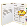 Top Tab Fastener Folders, Straight Tabs, 0.75" Expansion, 2 Fasteners, Letter Size, Manila Exterior, 50/Box