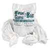 Bag-A-Rags Reusable Wiping Cloths, Cotton, White, 1 lb Pack