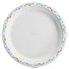 Molded Fiber Dinnerware, Plate, 10.5" Dia, White, Vine Theme, 125/pack, 4 Packs/carton