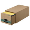 Stor/drawer Steel Plus Extra Space-Savings Storage Drawers, Letter Files, 14" X 25.5" X 11.5", Kraft/green, 6/carton