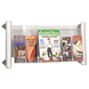 <strong>Safco®</strong><br />Luxe Magazine Rack, 3 Compartments, 31.75w x 5d x 15.25h, Clear/Silver