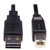Universal Reversible Usb 2.0 Cable, Reversible A To B (m/m), 6 Ft., Black