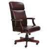 Alera Traditional Series High-Back Chair, Supports 275 Lb, 18.7" To 22.63" Seat, Oxblood Burgundy Seat/back, Mahogany Base