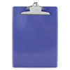 Recycled Plastic Clipboard with Ruler Edge, 1" Clip Capacity, Holds 8.5 x 11 Sheets, Purple