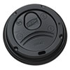 <strong>Dixie®</strong><br />Drink-Thru Lids, Fits 10 oz to 20 oz Cups, Plastic, Black, 1,000/Carton