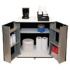 <strong>Vertiflex®</strong><br />Refreshment Stand, Engineered Wood, 9 Shelves, 29.5" x 21" x 33", White/Black